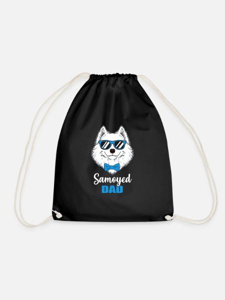 Samojede Hunde Papa Geschenk - Turnbeutel - Schwarz