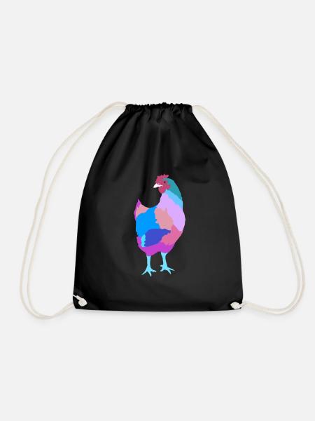 Huhn - Turnbeutel - Schwarz