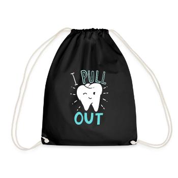Je me retire - drôle dentiste hygiéniste dentaire - Sac de sport léger - noir - Devant