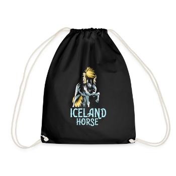 Cheval islandais - Sac de sport léger - noir - Devant
