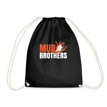 Mud Run Shirts for Men | Mud Run Team Shirts - Drawstring Bag - black - Front