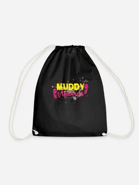 Mud Run Shirts für Frauen | Schlamm Mädchen laufen Hemden - Turnbeutel - Schwarz