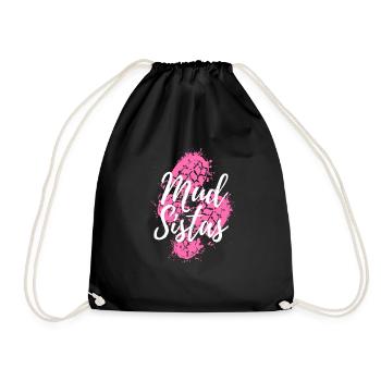 Mud Run Shirts for Women | Mud Girl Run Shirts - Drawstring Bag - black - Front