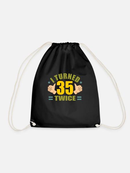 70th birthday 70 years old 70th party gift idea - Drawstring Bag - black