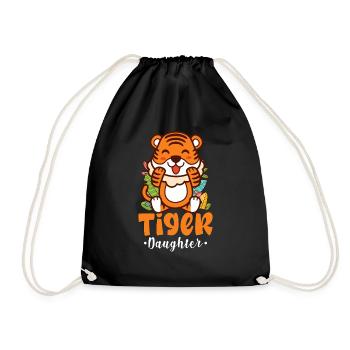 Tiger Daughter - Cute Girls Tiger Cub - Drawstring Bag - black - Front