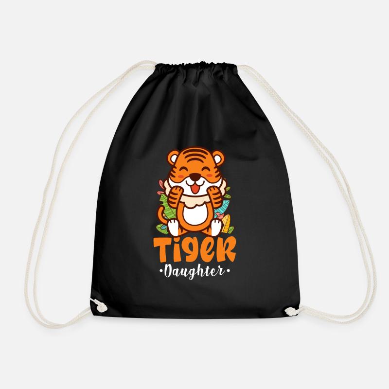 Tiger Tochter - Süße Mädchen Tiger Cub - Turnbeutel - Schwarz