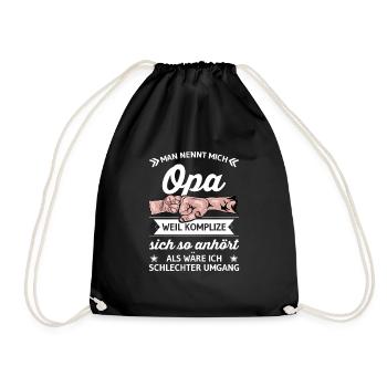 Mann Opa Vatertagsgeschenk Papa Vater Opa Vatertag - Turnbeutel - Schwarz - Vorne