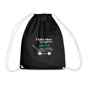 Mow the grass - Drawstring Bag - black - Front