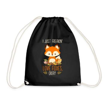 I Just Freakin 'Love Foxes, Okay - Cadeau pour Fox - Sac de sport léger - noir - Devant
