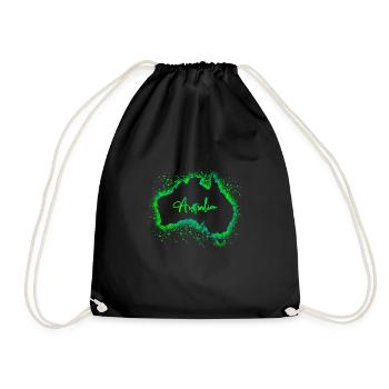 Australien - Turnbeutel - Schwarz - Vorne