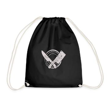 Butcher Tools - Drawstring Bag - black - Front