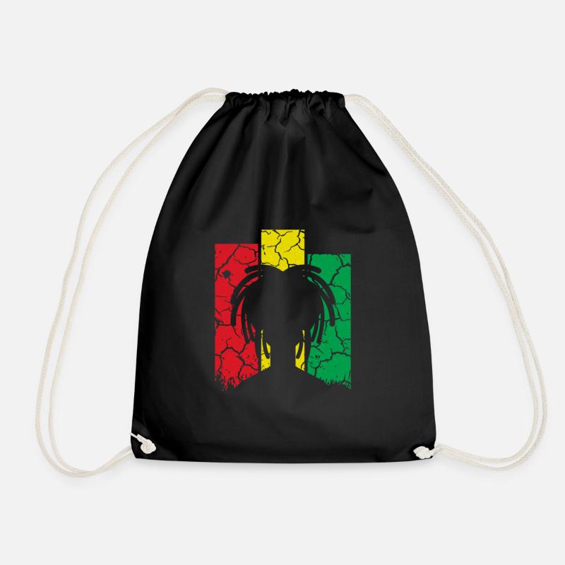 Reggae music - Drawstring Bag - black