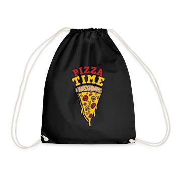 Pizza time Italy - Drawstring Bag - black - Front