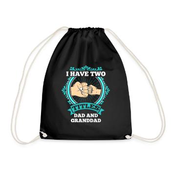 Papa et grand-père fête des pères cadeau grand-père père - Sac de sport léger - noir - Devant