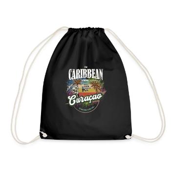 Curacao - The Caribbean is calling - colorful - colorful - Drawstring Bag - black - Front