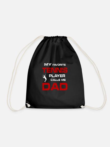 Tennis DAD - Turnbeutel - Schwarz