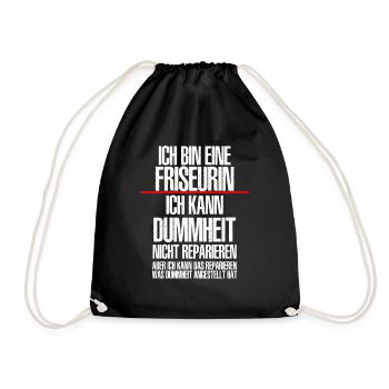 Ich Bin Eine FRISEURIN - Turnbeutel - Schwarz - Vorne