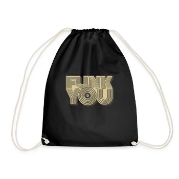Funk You Music Retro - Sac de sport léger - noir - Devant