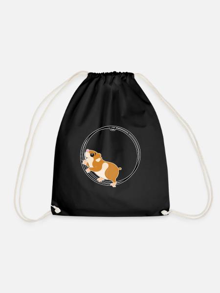 Rhönrad TShirt für die Turnerin - Turnbeutel - Schwarz