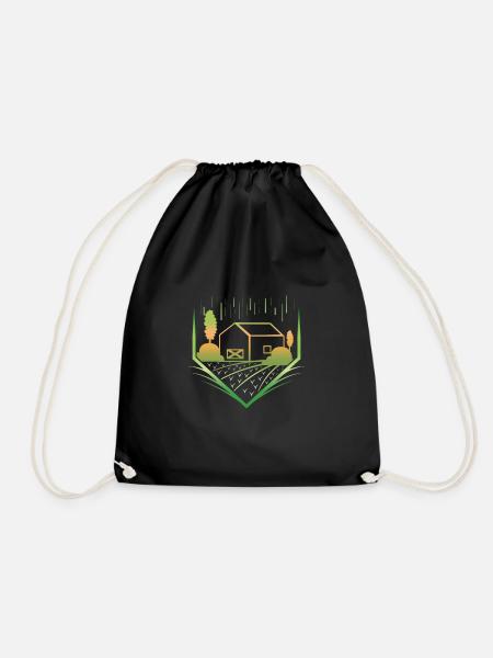 Farm farm - Drawstring Bag - black