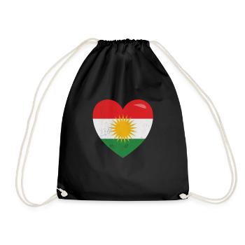 Kurdistan t shirt - Turnbeutel - Schwarz - Vorne