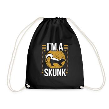 Stinktier - Turnbeutel - Schwarz - Vorne