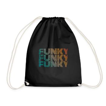 Funky Music Vintage - Drawstring Bag - black - Front