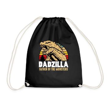 Dadzilla père papa cadeau fête des pères fils monstre - Sac de sport léger - noir - Devant