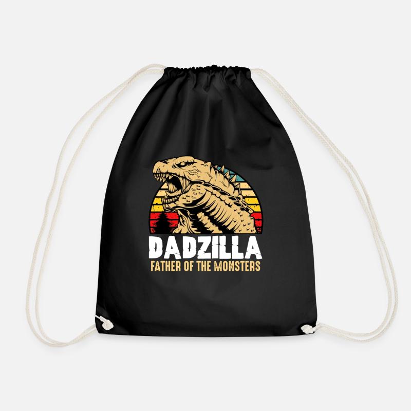 Dadzilla Vater Papa Vatertag Geschenk Monster Sohn - Turnbeutel - Schwarz