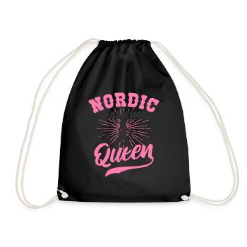 Reine de la marche nordique - Sac de sport léger - noir - Devant