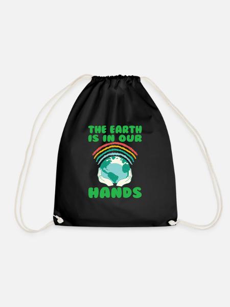 global warming climate strike gift - Turnbeutel - Schwarz