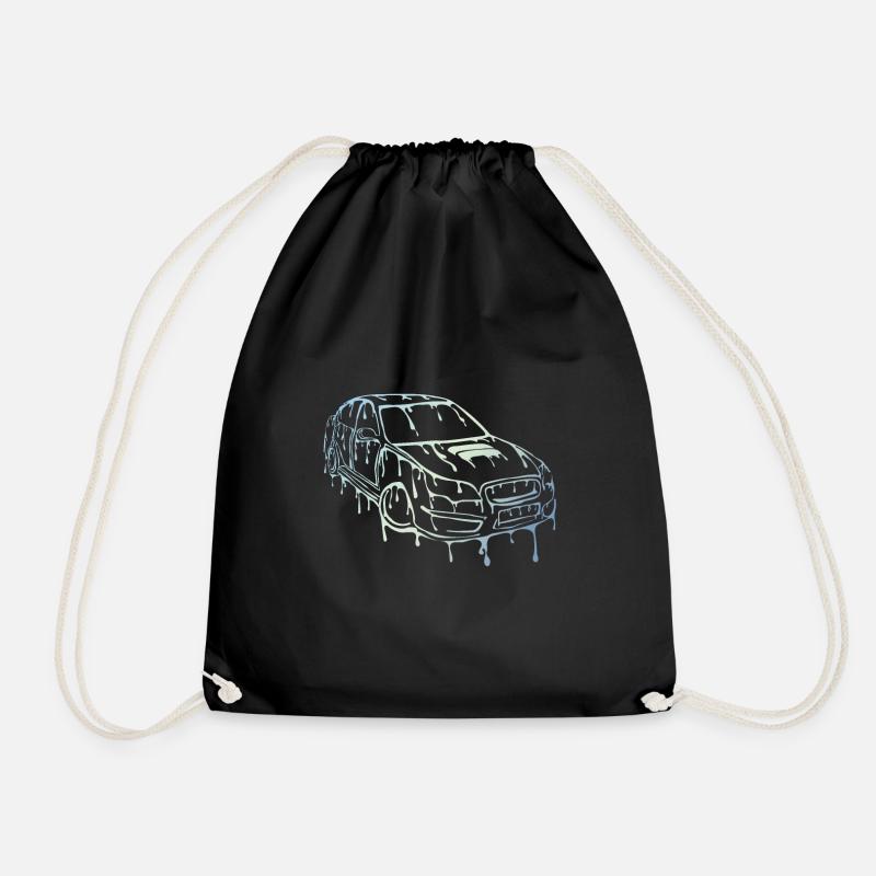 Sports car - Drawstring Bag - black