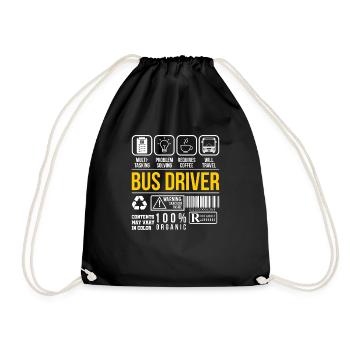 Bus Driver School Bus - Turnbeutel - Schwarz - Vorne