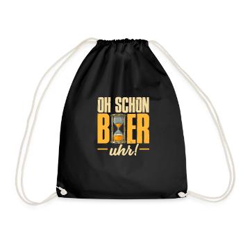 Oh already beer watch - Drawstring Bag - black - Front