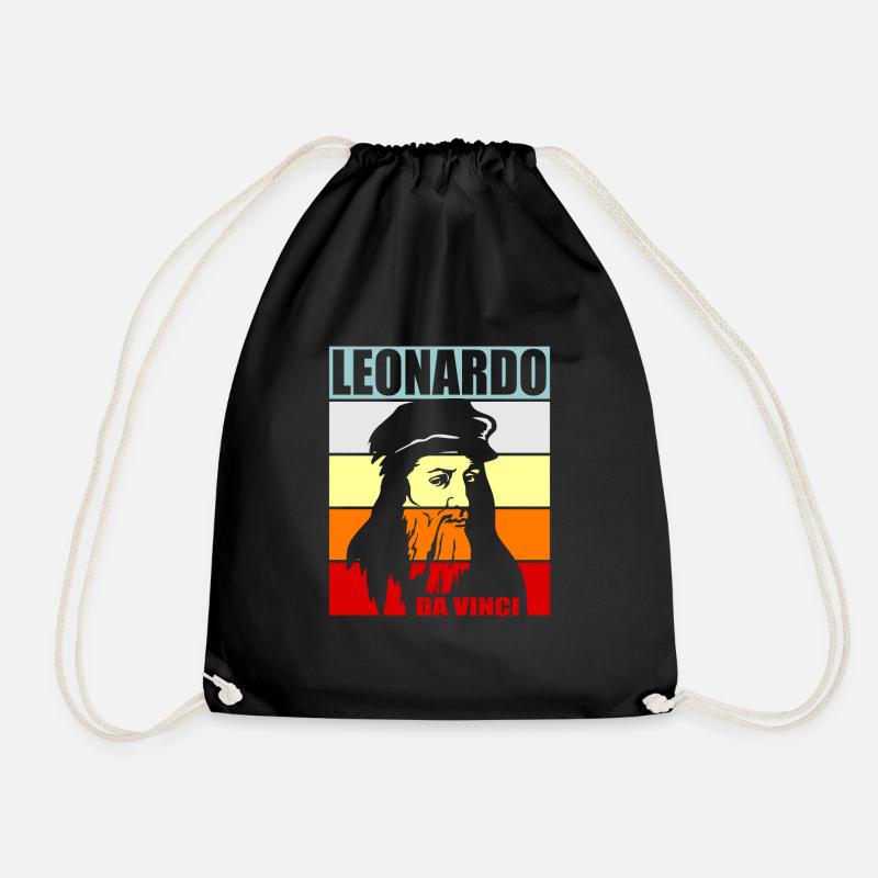Leonardo da Vinci - Turnbeutel - Schwarz
