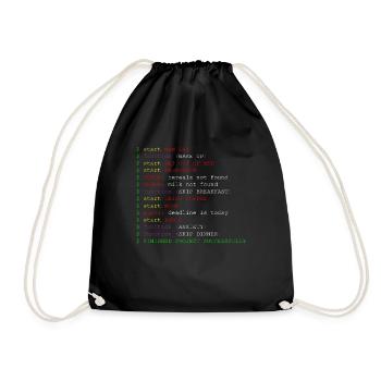Programmierer Witz Code Funktion Methode - Turnbeutel - Schwarz - Vorne