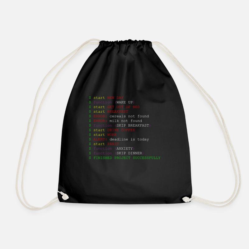 Programmierer Witz Code Funktion Methode - Turnbeutel - Schwarz
