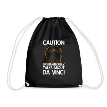 Leonardo da Vinci - Turnbeutel - Schwarz - Vorne