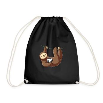Paresse drôle avec volley-ball - Sac de sport léger - noir - Devant