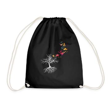 Oiseau volant nature - Sac de sport léger - noir - Devant