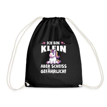 ich bin klein Einhorn - Turnbeutel - Schwarz - Vorne