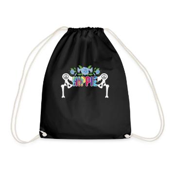 Chirurge de l’articulation de la hanche chirurgicale récupération hippie fleur - Sac de sport léger - noir - Devant