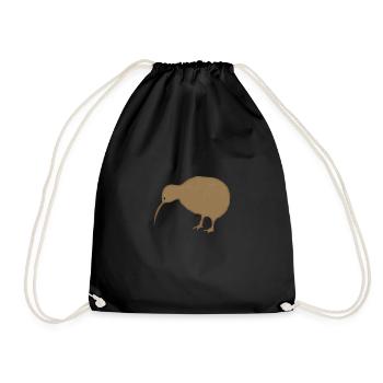 Kiwi bird New Zealand Funny - Drawstring Bag - black - Front