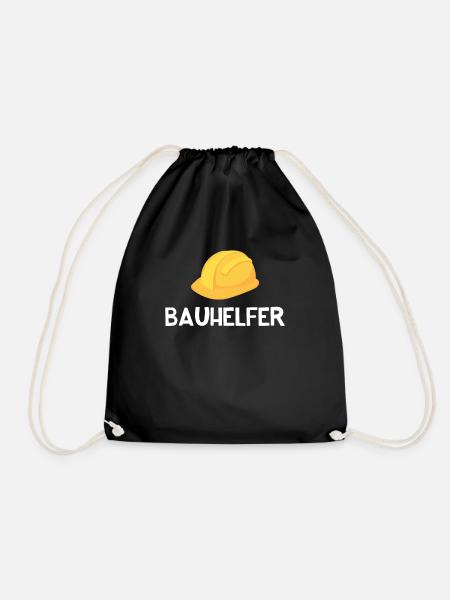 Bauhelfer Hilfe Helfer Bauherr Bauherren Geschenk - Turnbeutel - Schwarz