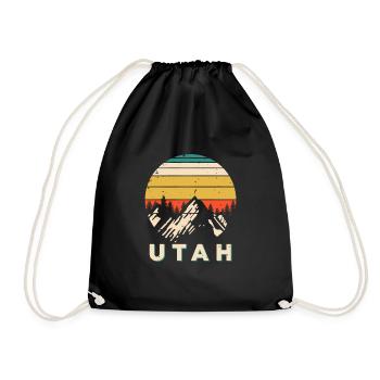 Utah - Drawstring Bag - black - Front