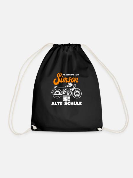 Die Legende Lebt Simson IFA Alte Schule Bike - Turnbeutel - Schwarz