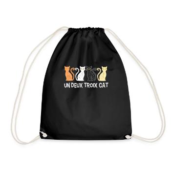 Un deux Trois cat - Sac de sport léger - noir - Devant