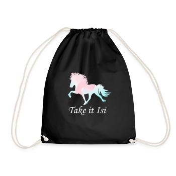 Cheval islandais - Sac de sport léger - noir - Devant