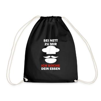 Lustiges Koch Geschenk Köche - Turnbeutel - Schwarz - Vorne