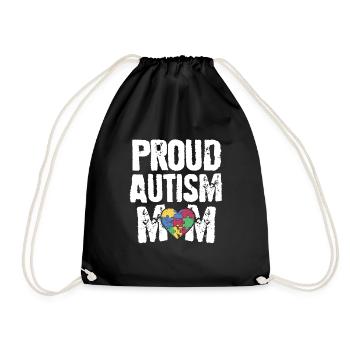 Journée de sensibilisation à l'autisme Maman de l'autisme Soyez différent - Sac de sport léger - noir - Devant